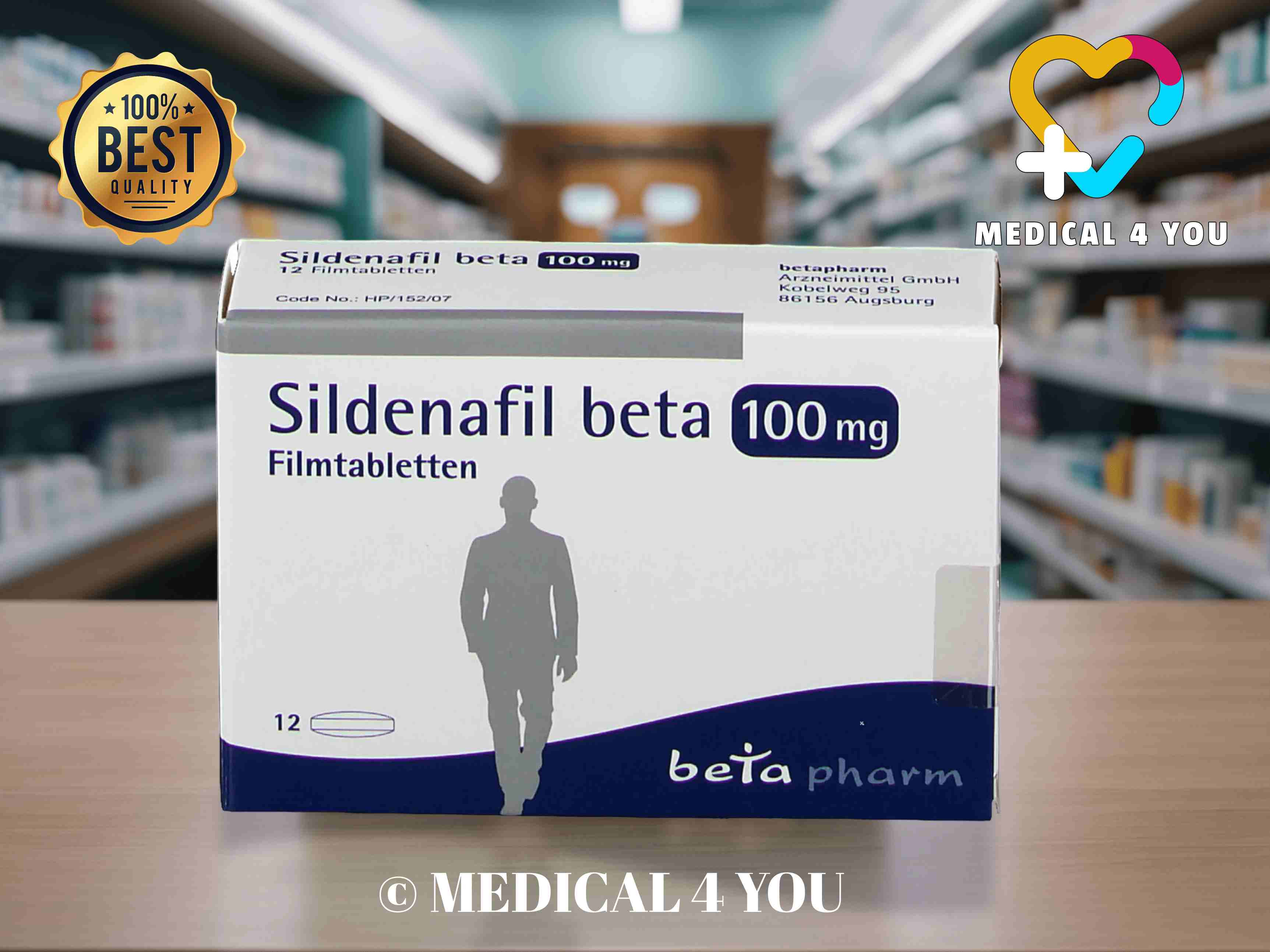 Sildenafil 100mg  Beta P  Viagra  Deutsche Apotheken Ware