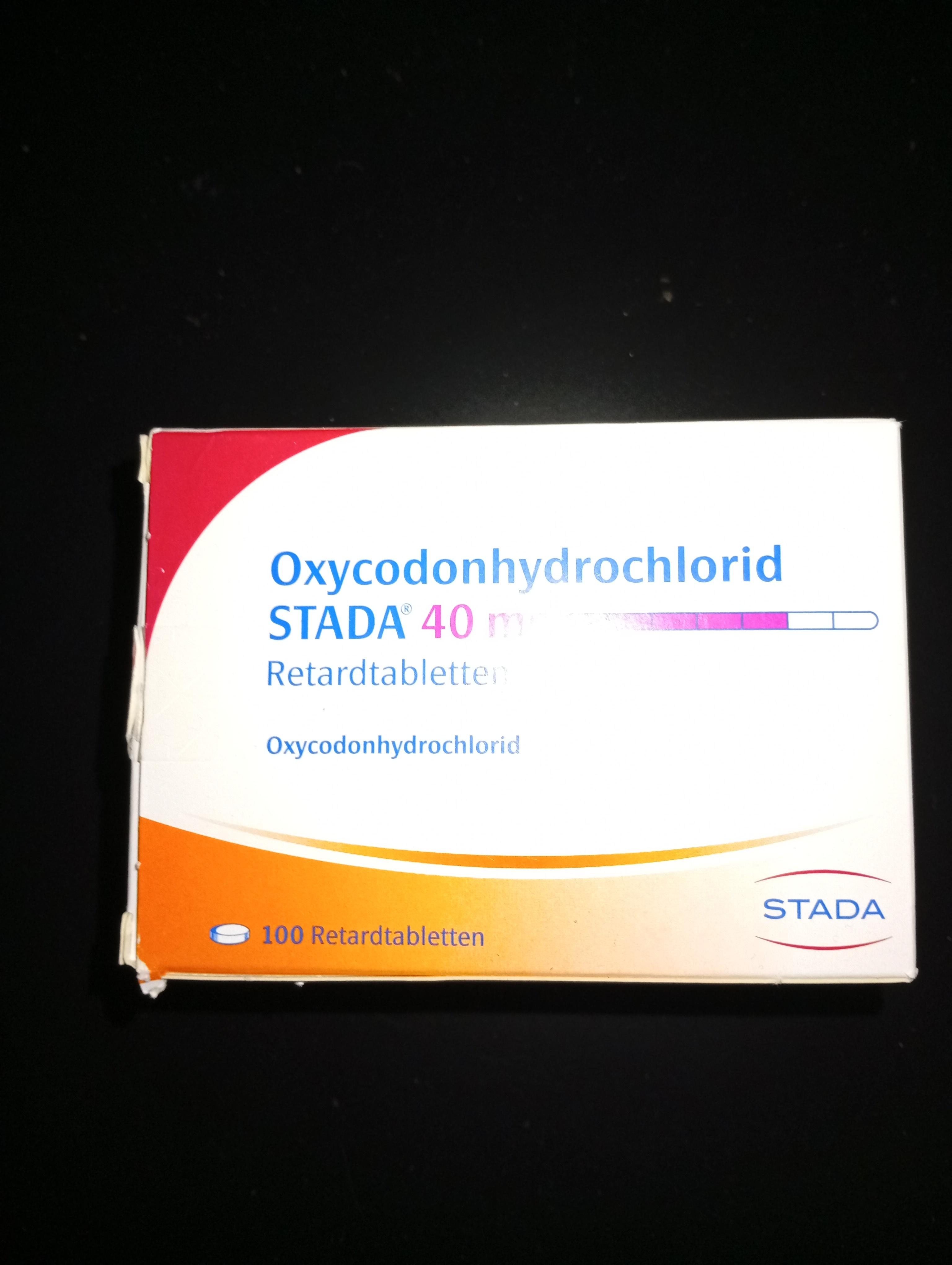Oxycodon 40mg  STADA Naloxon Frei  Deutsche Apotheken Ware