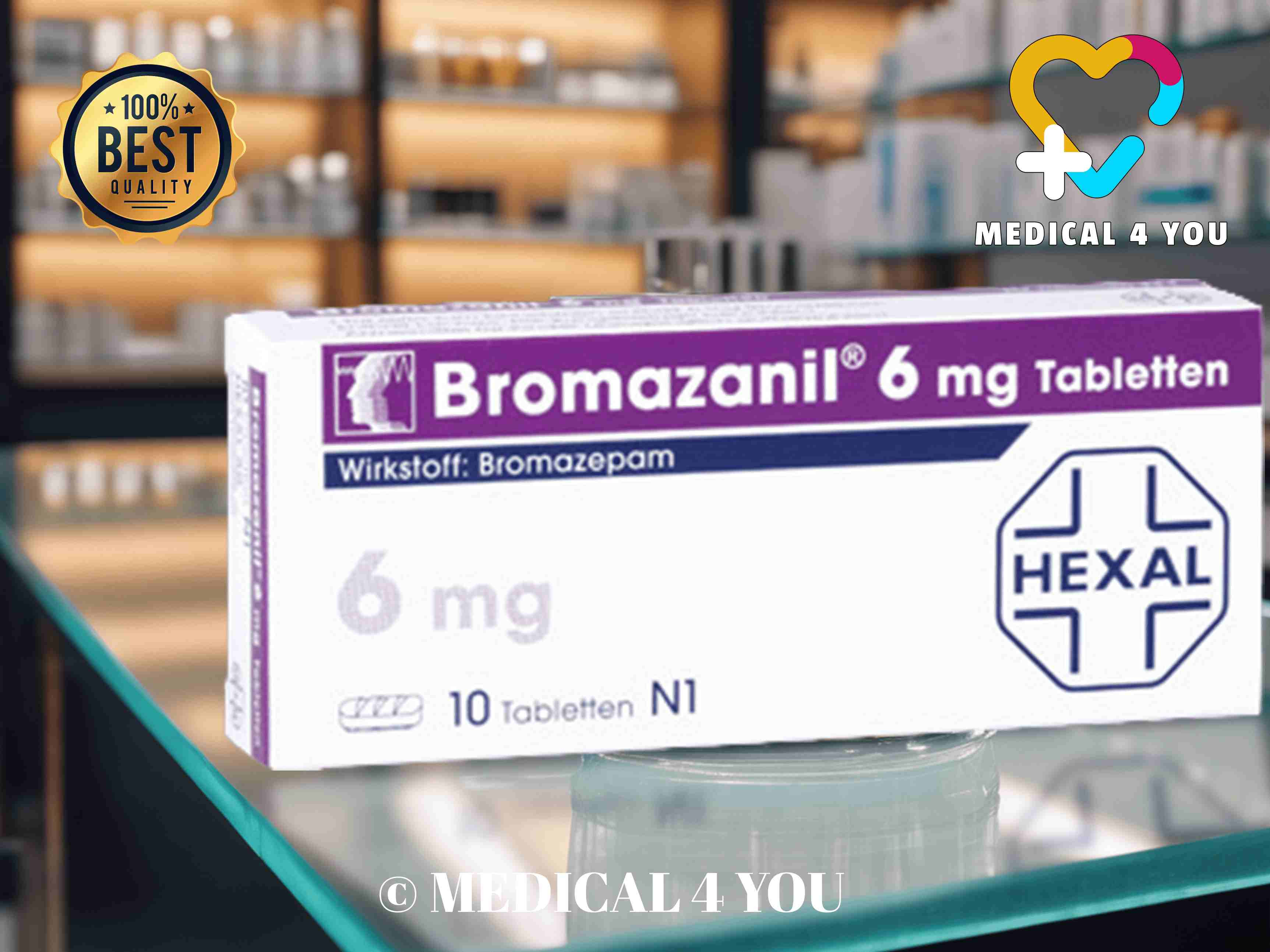 Bromazepam 6mg  HEXAL  Bromazanil  Deutsche Apotheken Ware