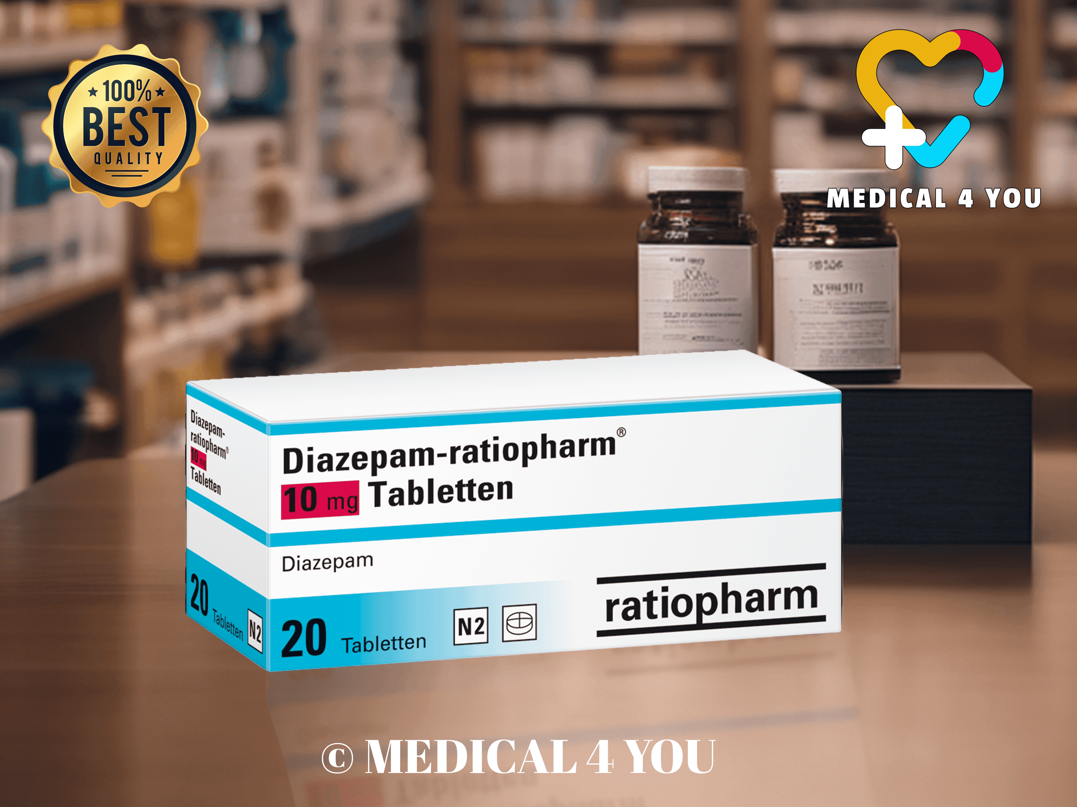 Diazepam 10mg  RATIOPHARM  Valium  Deutsche Apotheken Ware